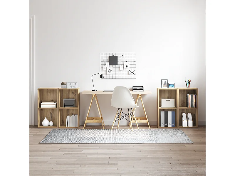 Conjunto de Mueble de TV | Mueble de salón 4 pcs Roble artisan 37 x 35 x 72 cm