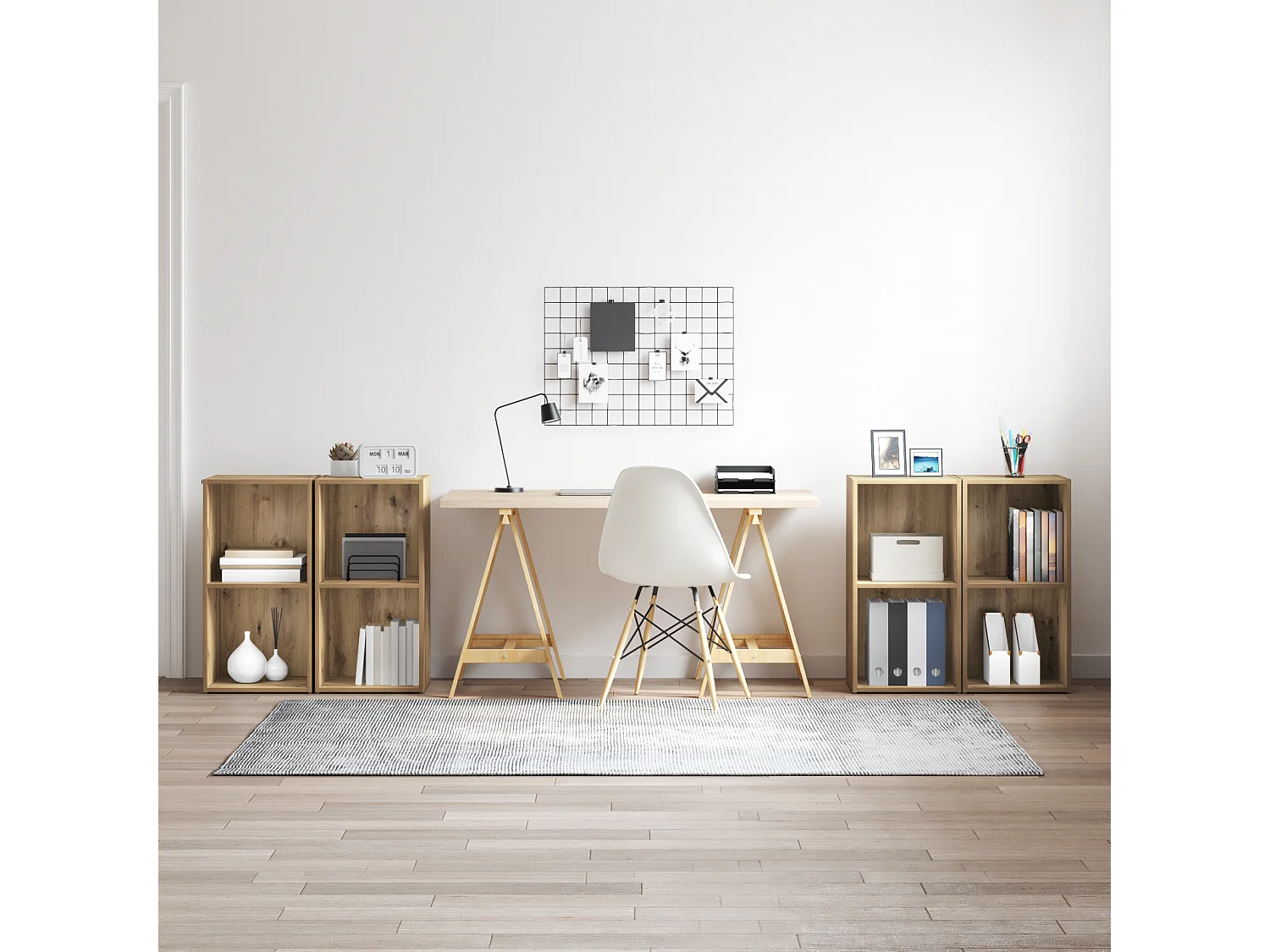 Conjunto de Mueble de TV | Mueble de salón 4 pcs Roble artisan 37 x 35 x 72 cm