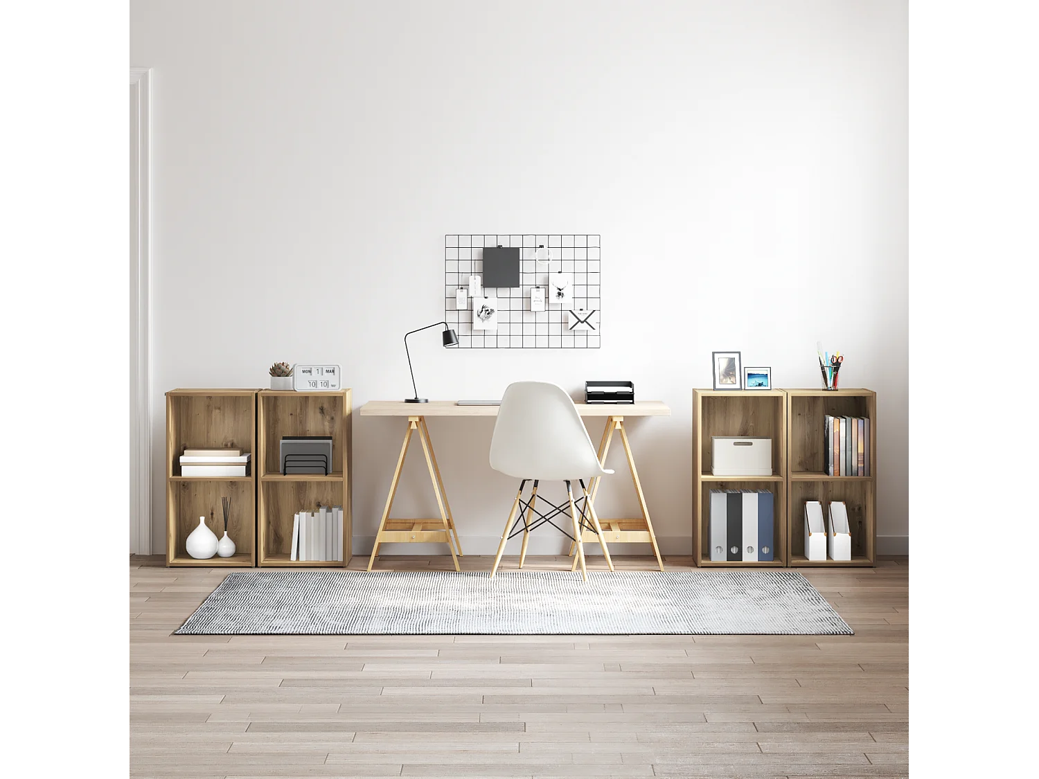 Conjunto de Mueble de TV | Mueble de salón 4 pcs Roble artisan 37 x 35 x 72 cm