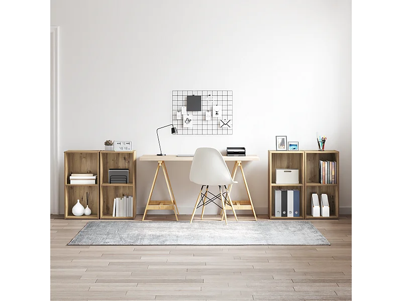 Conjunto de Mueble de TV | Mueble de salón 4 pcs Roble artisan 37 x 35 x 72 cm