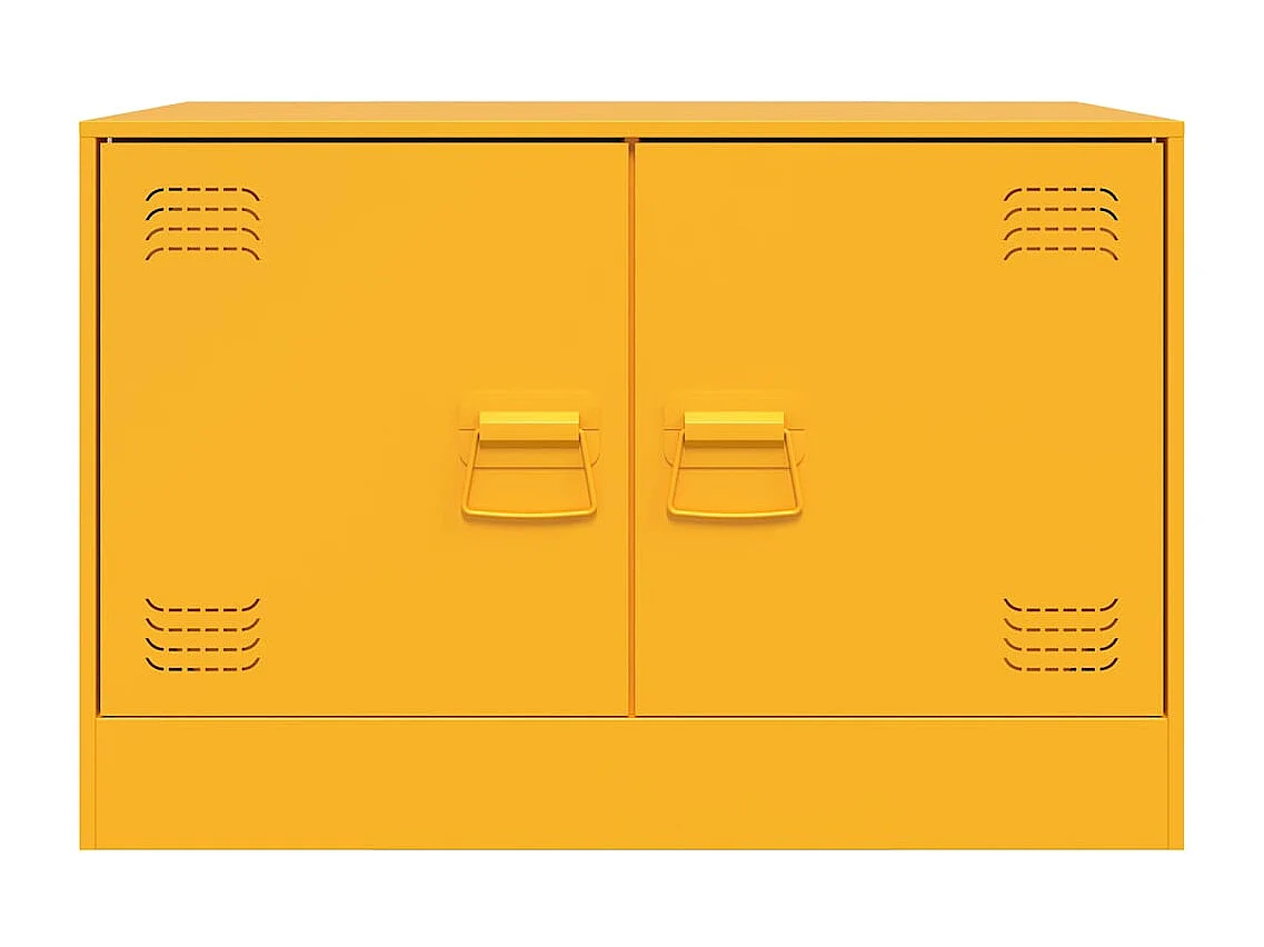 muebles para TV  | Gabinetes de TV |  Muebles de salón 2 unidades acero amarillo mostaza 67x39x44 cm