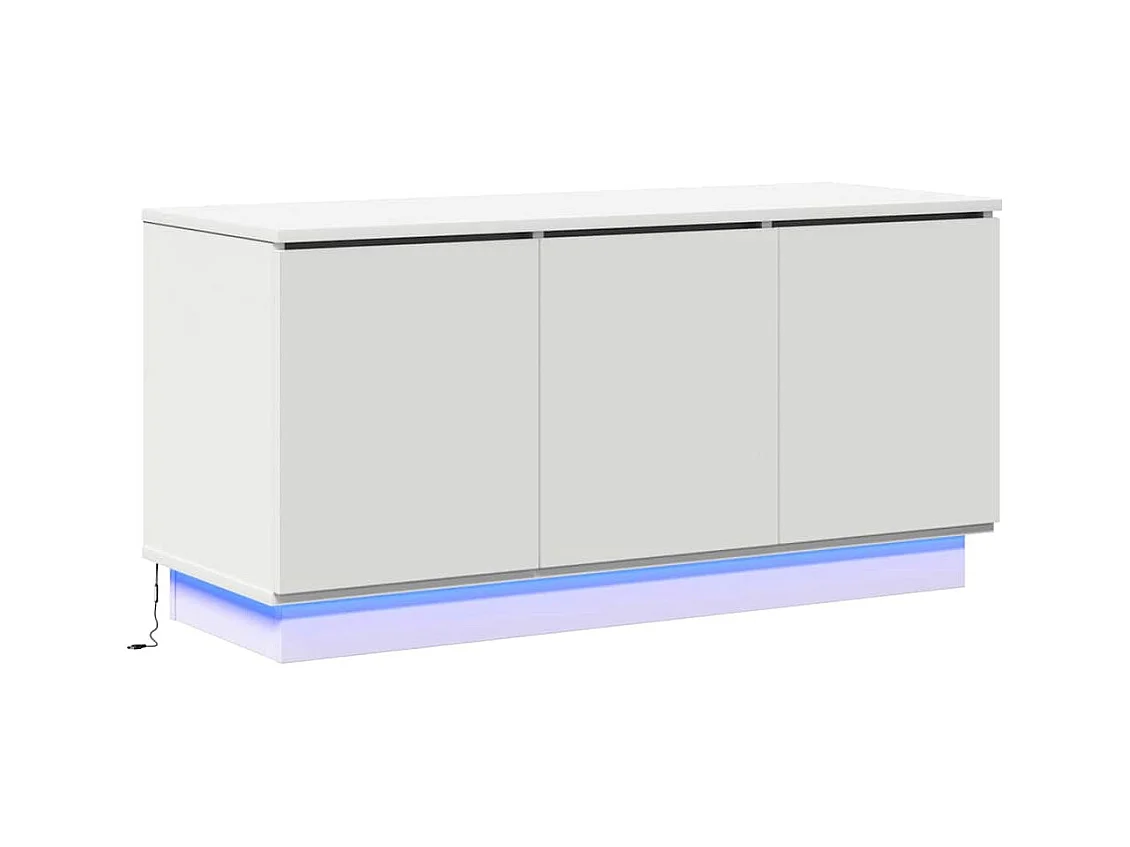 Mueble de TV | Mueble de salón con LED Blanco 100 x 38 x 49 cm