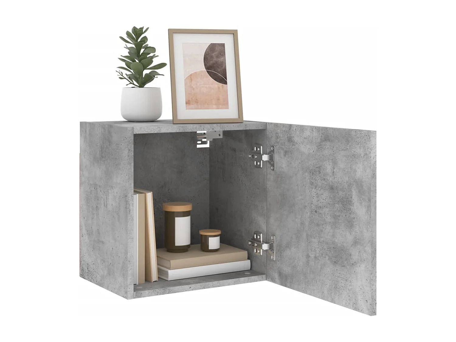 Meuble TV | Banc TV | Armoire TV mural gris béton 40,5x30x40 cm bois d'ingénierie