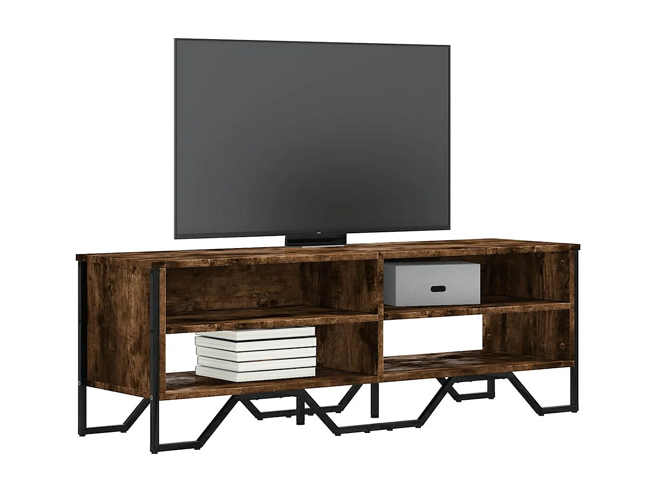 Mueble de TV | Mueble de salón madera de ingeniería roble ahumado 122x34x41 cm