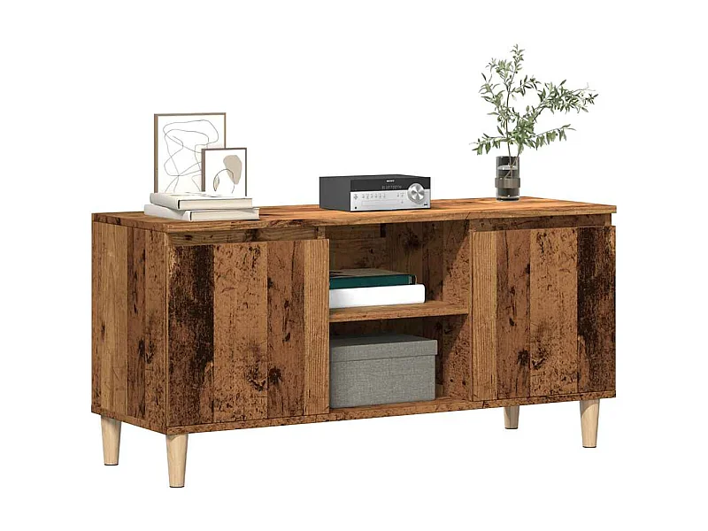 Mueble de TV | Mueble de salón madera ingeniería madera envejecida 102x35x50 cm