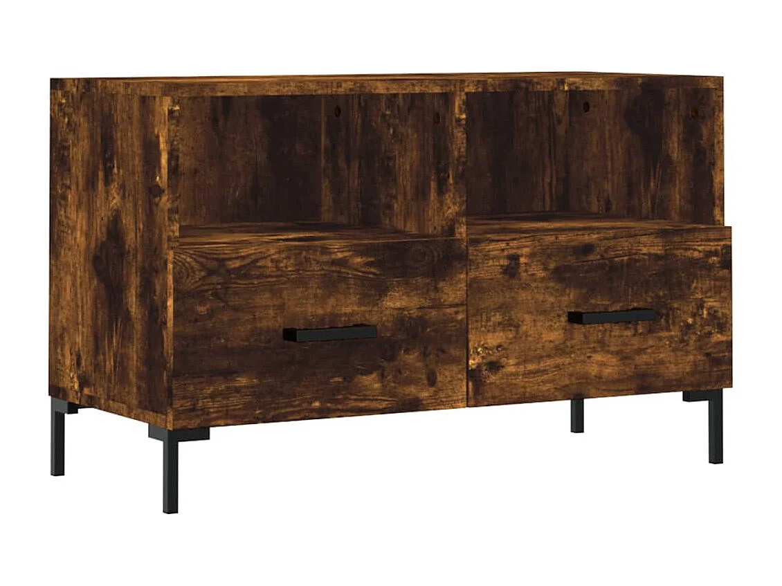 Mueble para TV  | Gabinete de TV |  Mueble de salón madera contrachapada roble ahumado 80x36x50 cm