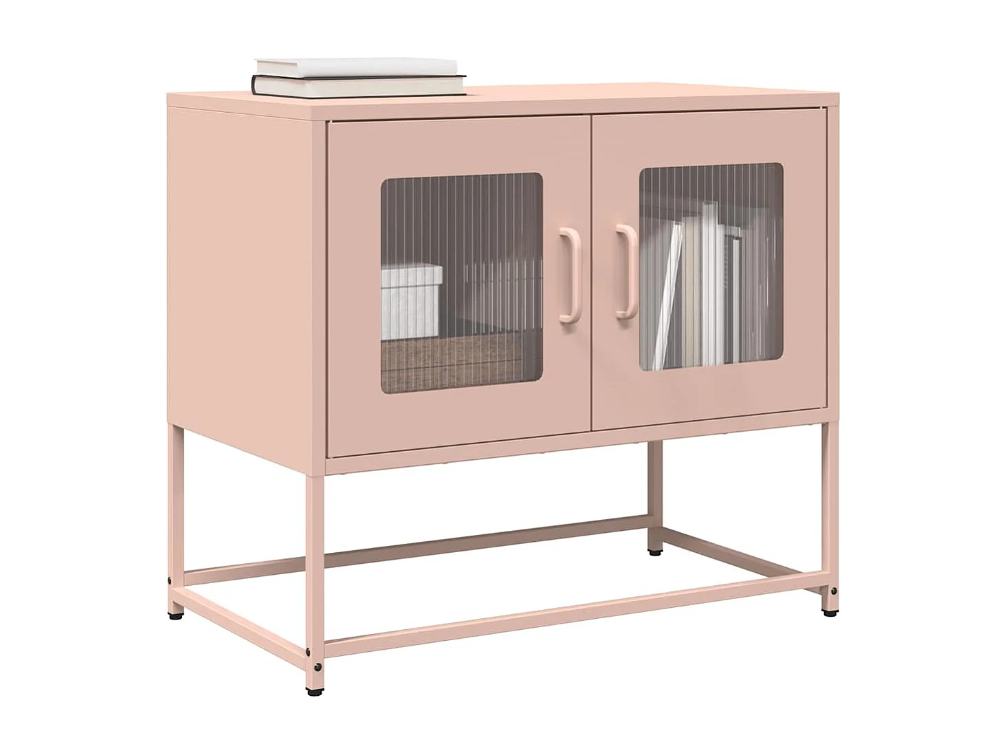 Meuble TV | Banc TV | Armoire TV rose 68x39x60,5 cm acier laminé à froid