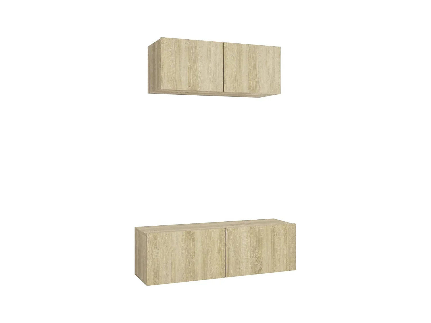 Juego de muebles de salón | Gabinetes de TV |  Muebles de TV 2 piezas roble Sonoma