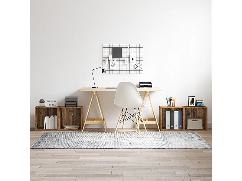 Meubles TV | Bancs TV | Armoires TV - 4 pcs en bois ancien - 37 x 35 x 37 cm - Bois d'ingénierie