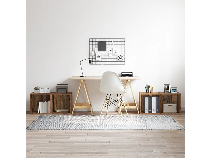 Meubles TV | Bancs TV | Armoires TV - 4 pcs en bois ancien - 37 x 35 x 37 cm - Bois d'ingénierie