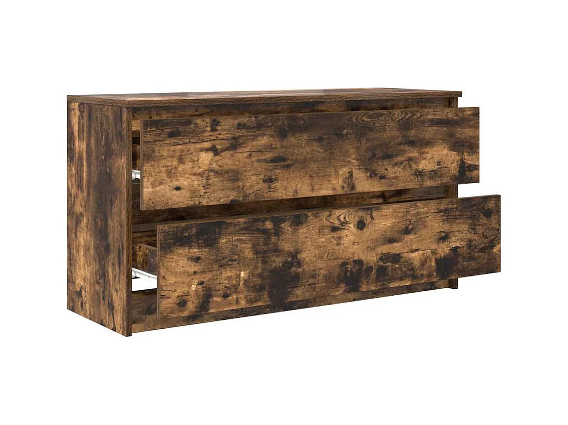Tv-meubel | Tv-Bank | TV-kast100x35x54 cm bewerkt hout gerookt eikenkleurig