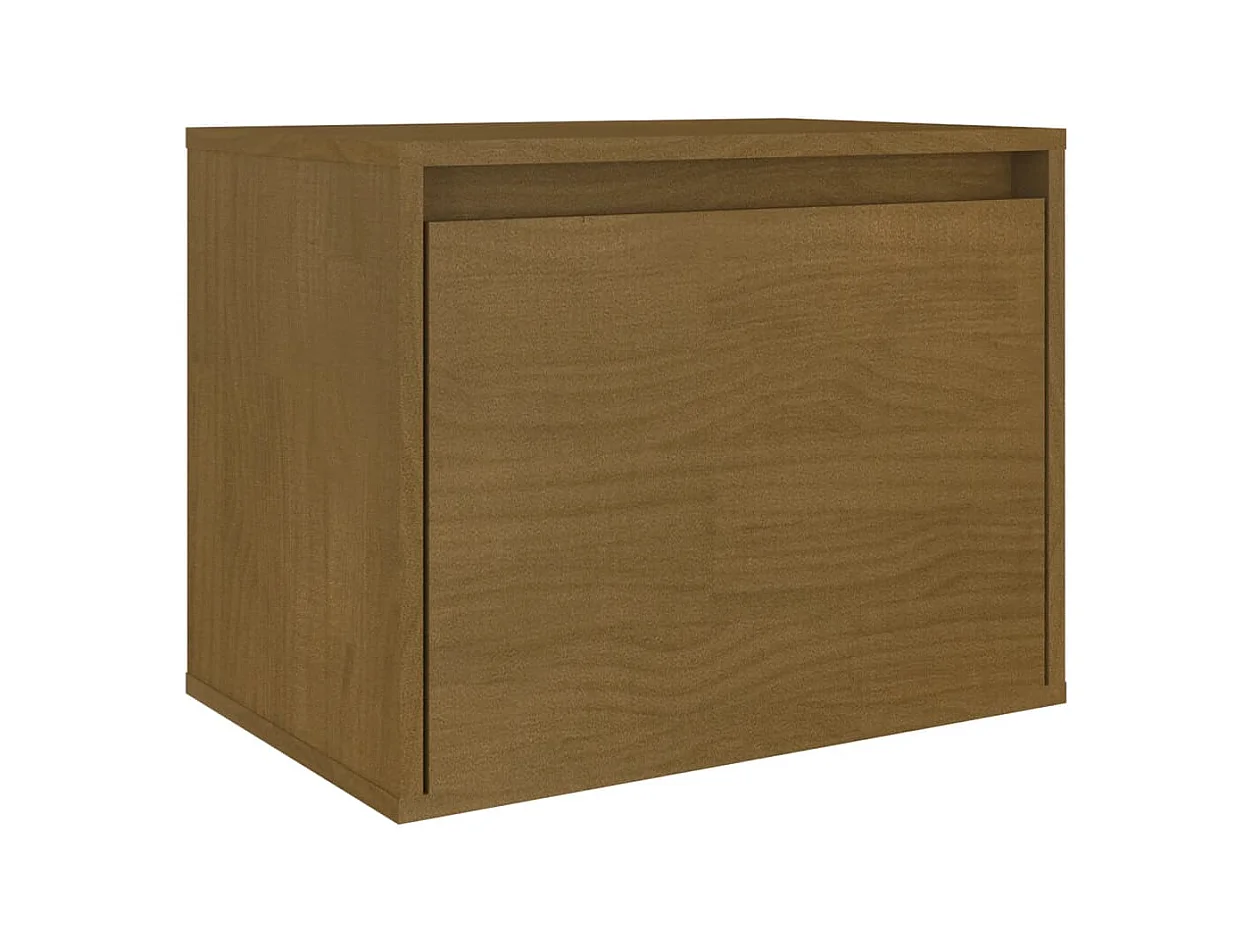 muebles para TV  | Gabinetes de TV |  Muebles de salón 3 piezas madera maciza de pino marrón miel