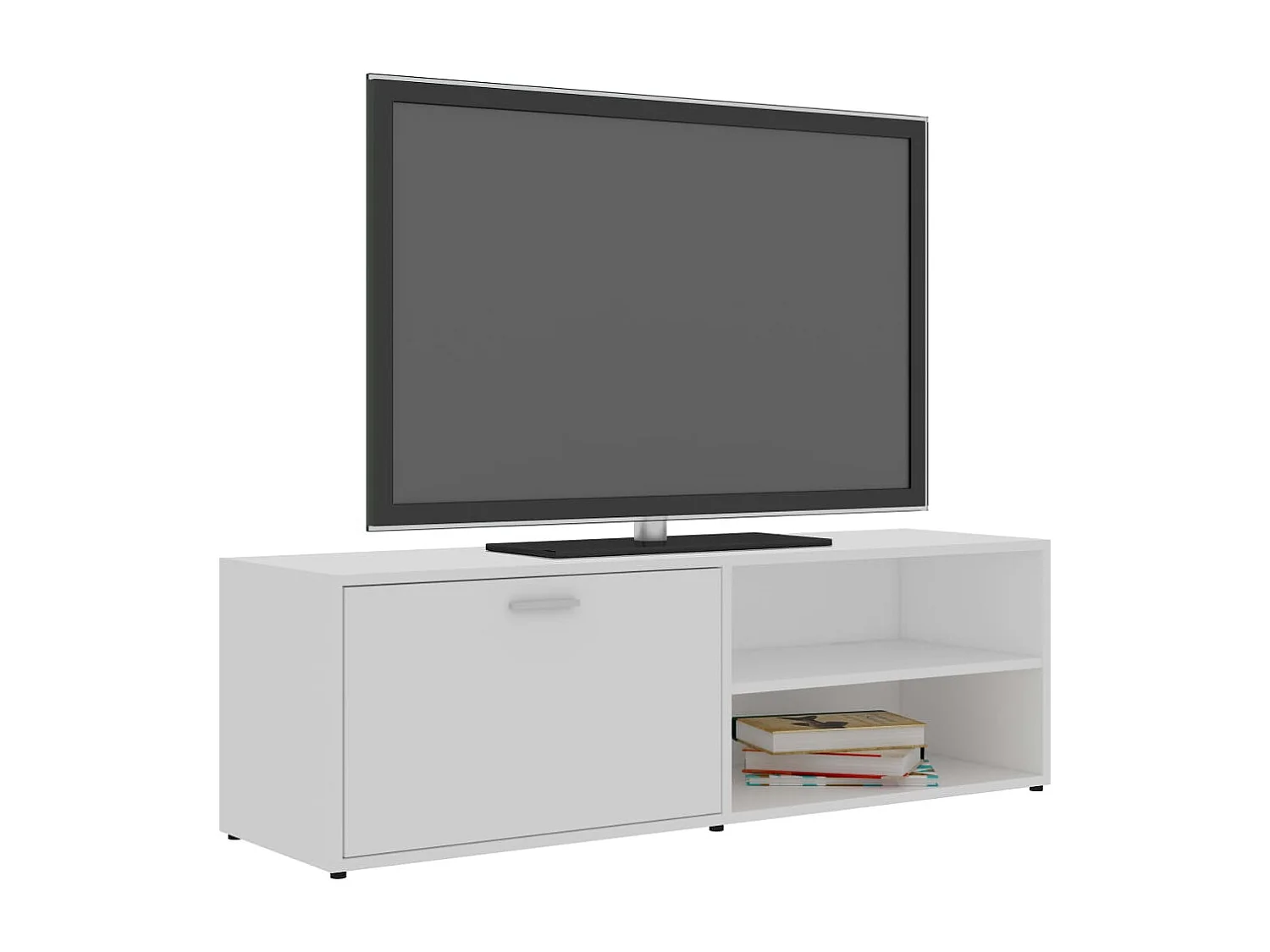 Mueble para TV  | Gabinete de TV |  Mueble de salón madera contrachapada blanco 120x34x37 cm