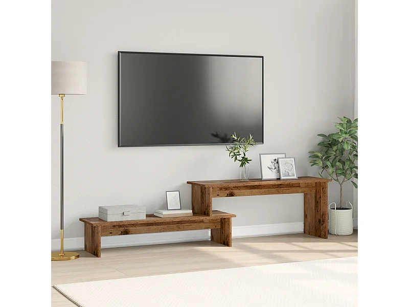 TV-kast | Tv-meubel | Tv-Bank met plank met opslag Oud hout 180 x 30 x 43 cm Bewerkt hout