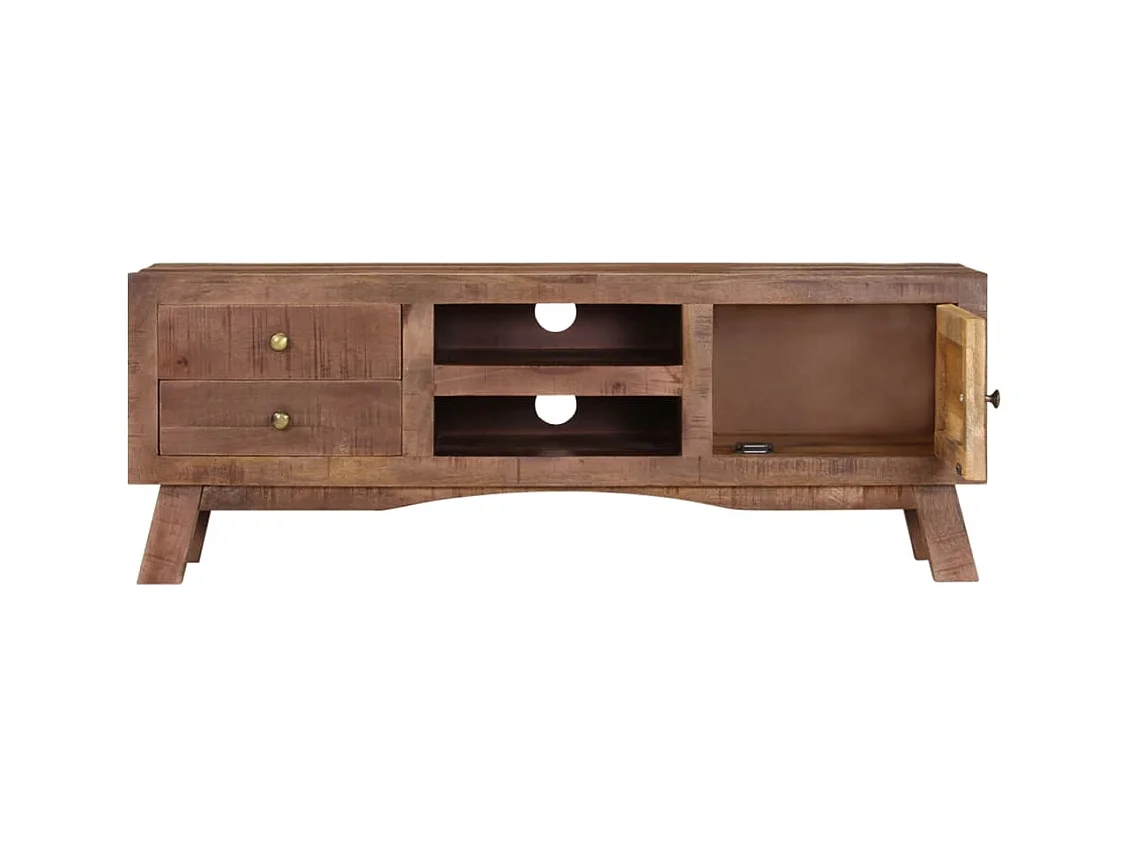 Mueble para TV  | Gabinete de TV |  Mueble de salón de madera maciza de mango rugosa 110x30x40 cm