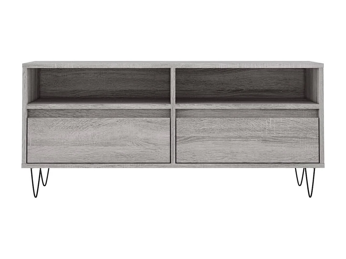 Mueble de TV | Mueble de salón madera contrachapada gris Sonoma 100x34,5x44,5 cm