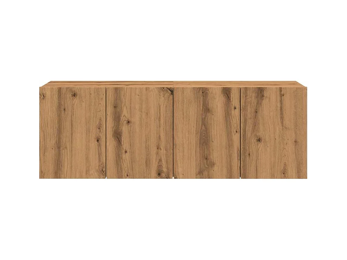 Tv-meubels | Tv-Banken | TV-kasten 2 st wandgemonteerd 60x30x41cm artisanaal eikenkleur