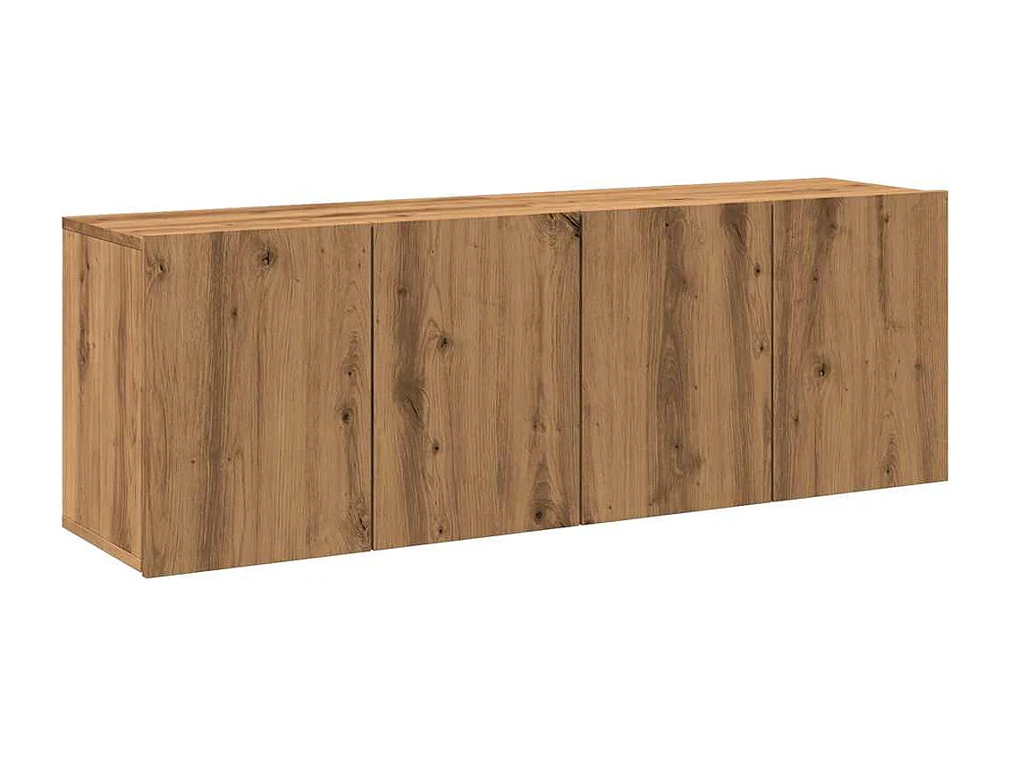 Tv-meubels | Tv-Banken | TV-kasten 2 st wandgemonteerd 60x30x41cm artisanaal eikenkleur