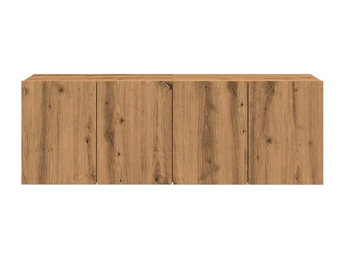 Tv-meubels | Tv-Banken | TV-kasten 2 st wandgemonteerd 60x30x41cm artisanaal eikenkleur