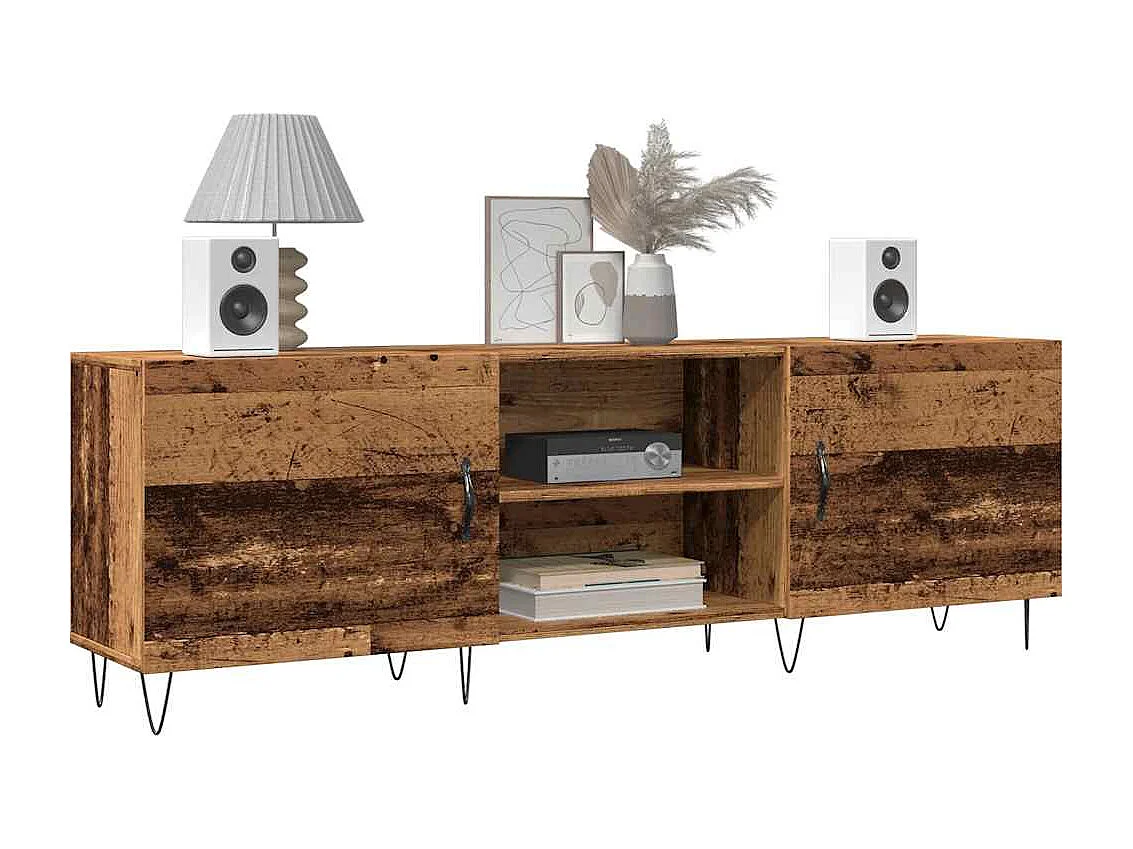 Tv-meubel | Tv-Bank | TV-kast150x30x50 cm bewerkt hout oud houtkleurig