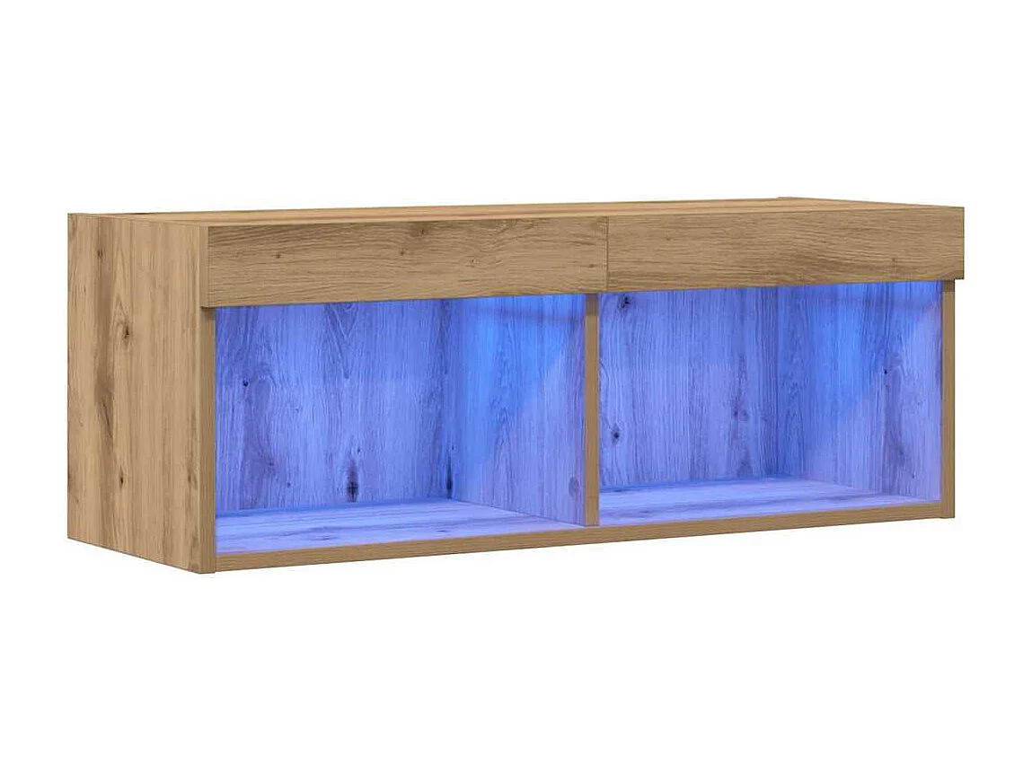 Mobile TV | Armadietto TV rovere artigianale 80 x 30 x 30 cm Legno multistrato