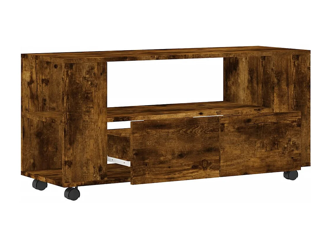 Mueble para TV  | Gabinete de TV |  Mueble de salón madera de ingeniería roble ahumado 102x34,5x43cm