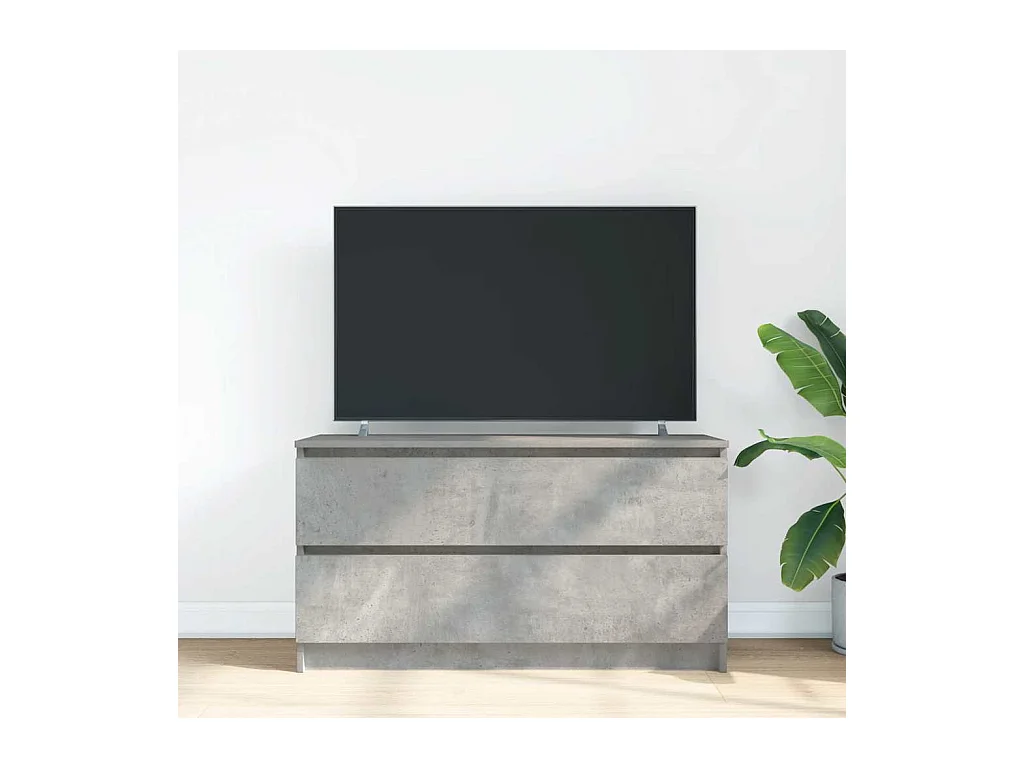 Tv-meubel | Tv-Bank | TV-kast100x35x54 cm bewerkt hout betongrijs