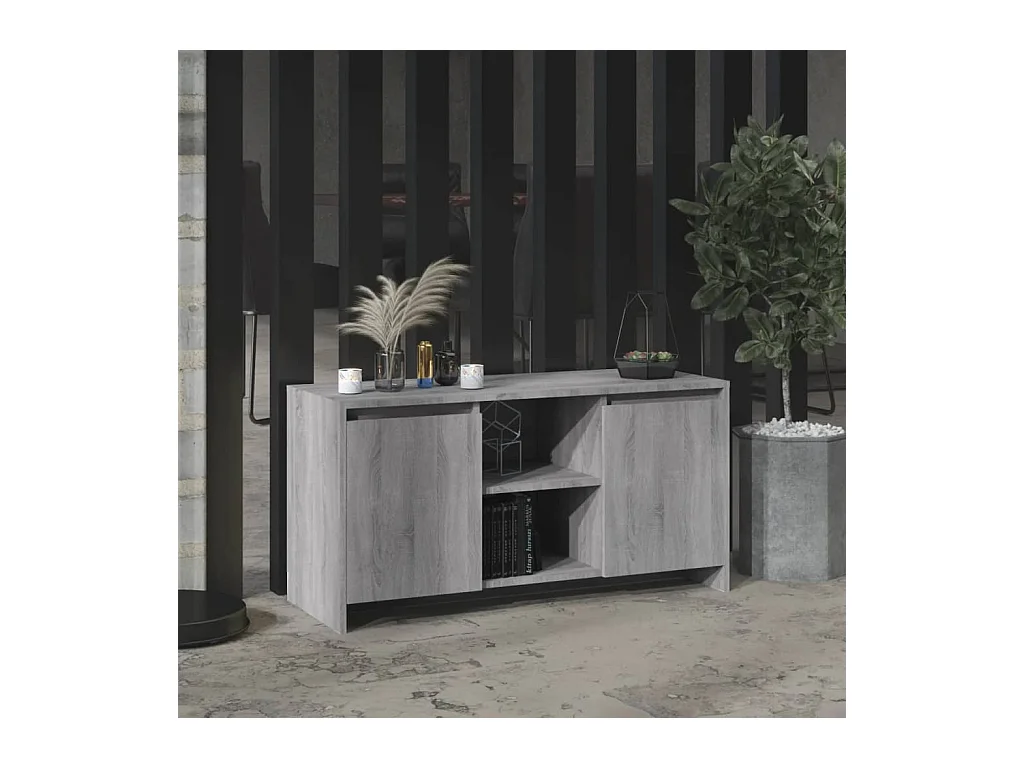 Meuble TV | Banc TV | Armoire TV Sonoma gris 102x37,5x52,5 cm Bois d'ingénierie