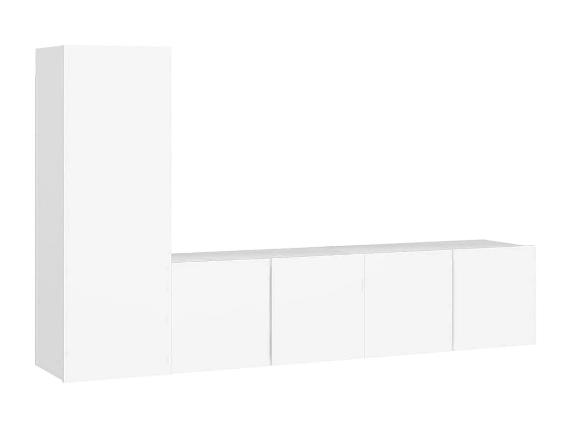 Ensemble de meubles TV | Bancs TV | Armoires TV 3 pcs Blanc Bois d'ingénierie