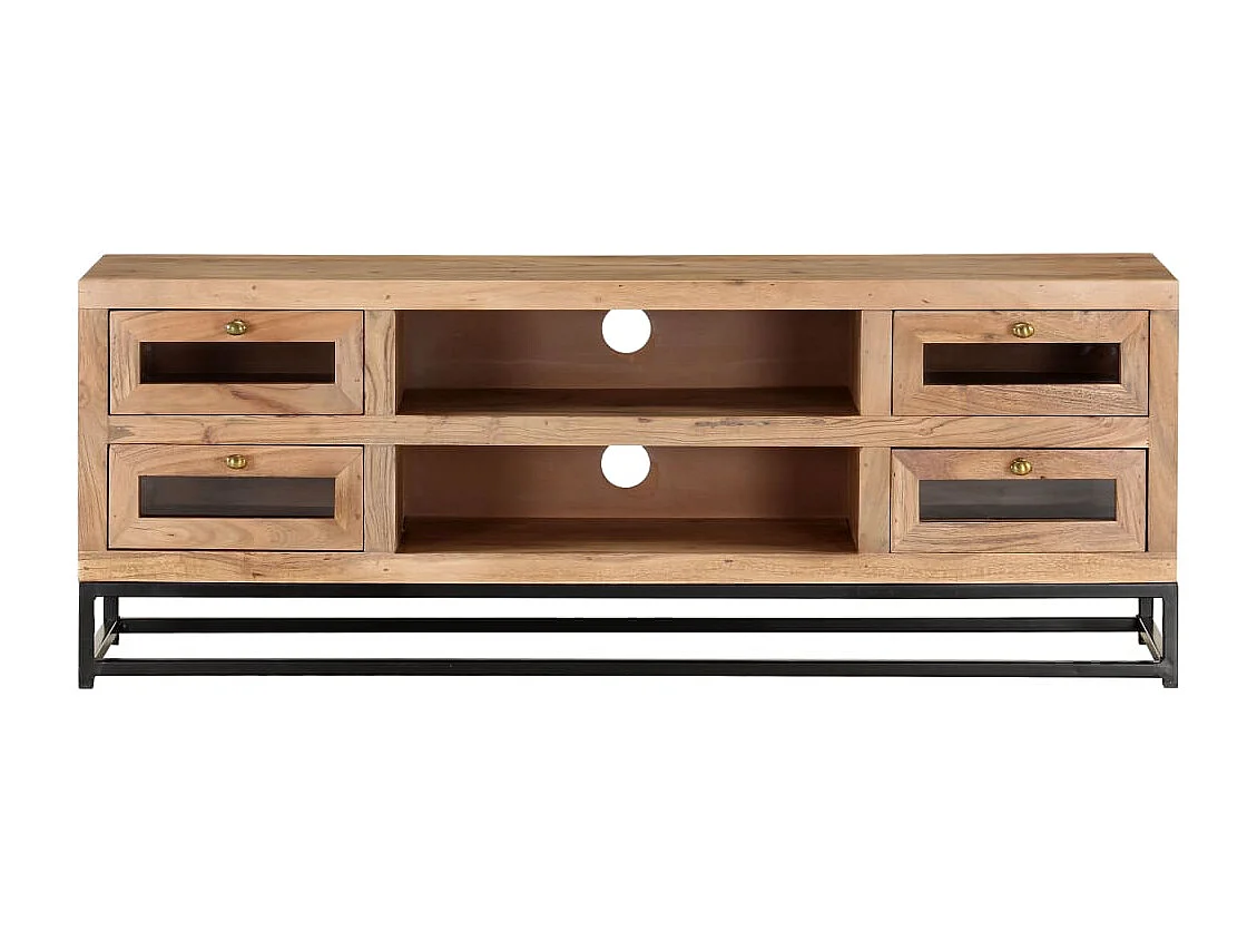 Meuble TV | Banc TV | Armoire TV 110x30x40 cm Bois d'acacia massif