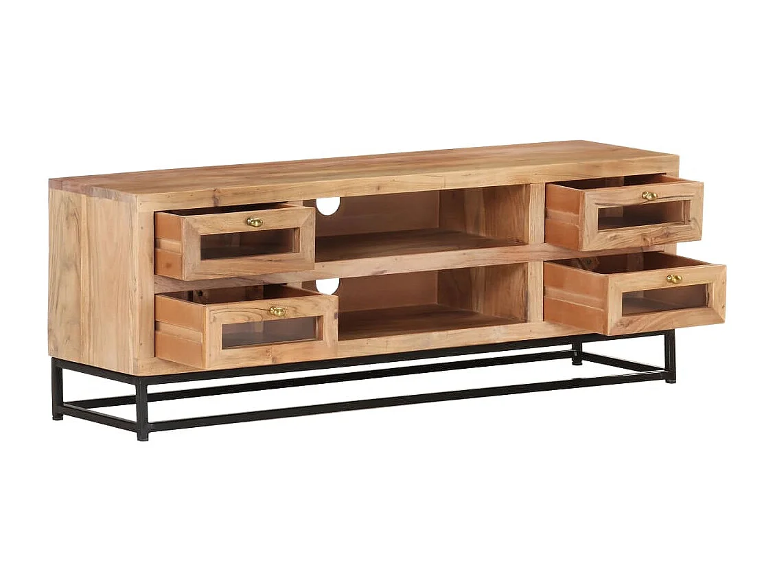 Meuble TV | Banc TV | Armoire TV 110x30x40 cm Bois d'acacia massif