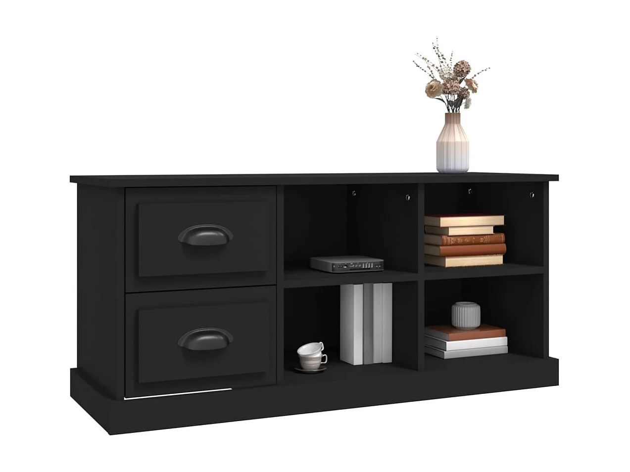 Meuble TV | Banc TV | Armoire TV noir 102x35,5x47,5 cm bois d'ingénierie