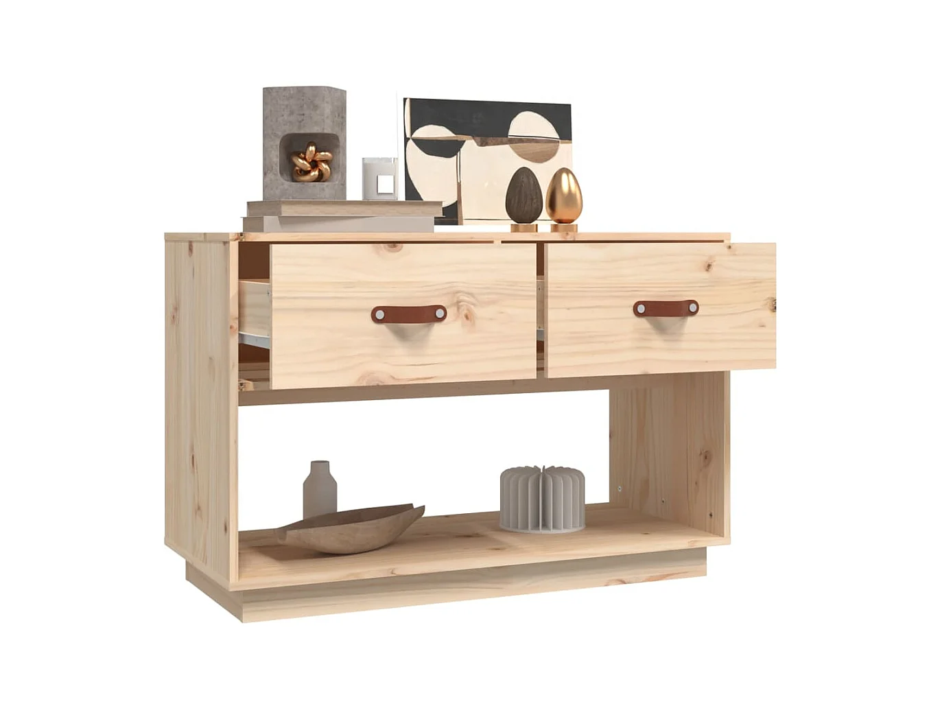 Mueble de TV | Mueble de salón de madera maciza de pino 90x40x60 cm