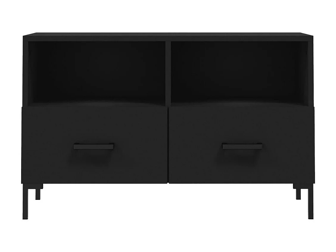 Mueble para TV  | Gabinete de TV |  Mueble de salón madera contrachapada negro 80x36x50 cm