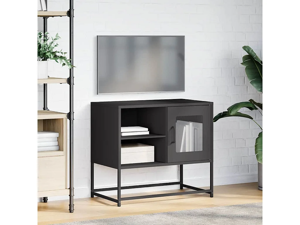 Tv-meubel | Tv-Bank | TV-kast68x39x60,5 cm staal zwart