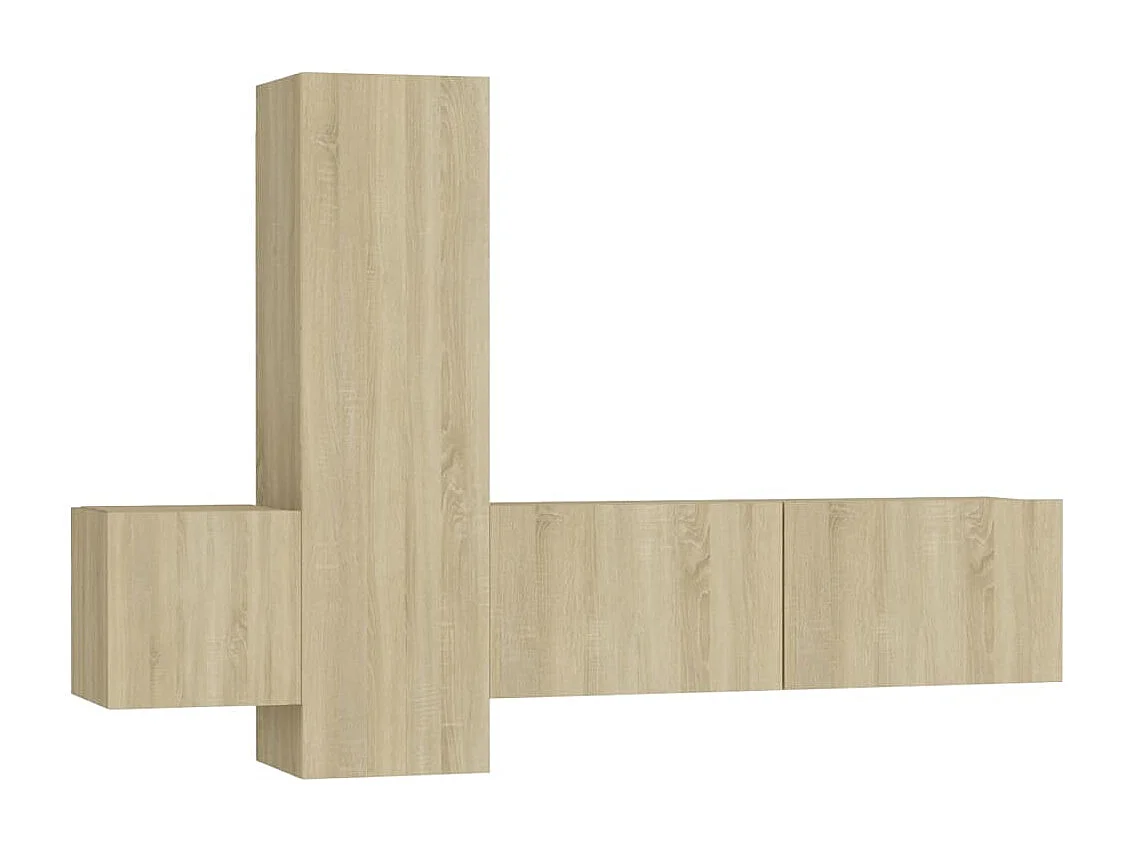Ensemble de meubles TV | Bancs TV | Armoires TV 3 pcs Chêne sonoma Bois d'ingénierie