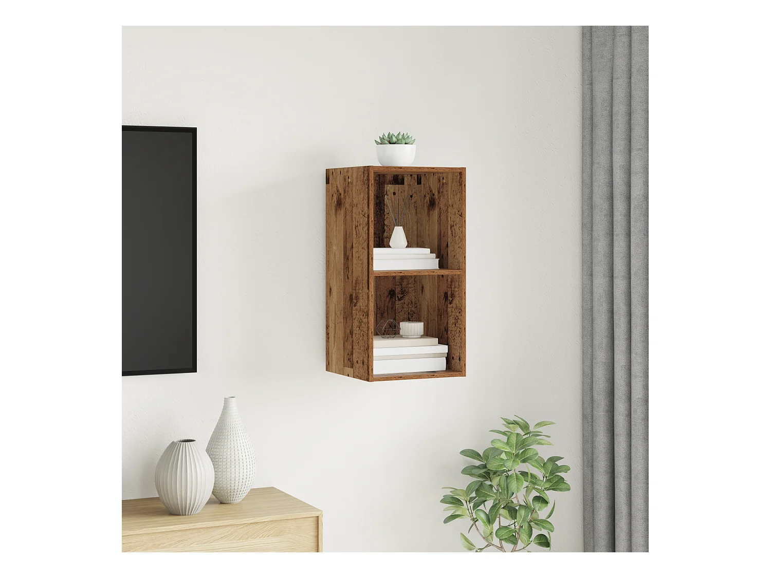 Meuble TV | Banc TV | Armoire TV Bois ancien 37 x 37 x 72 cm Bois d'ingénierie