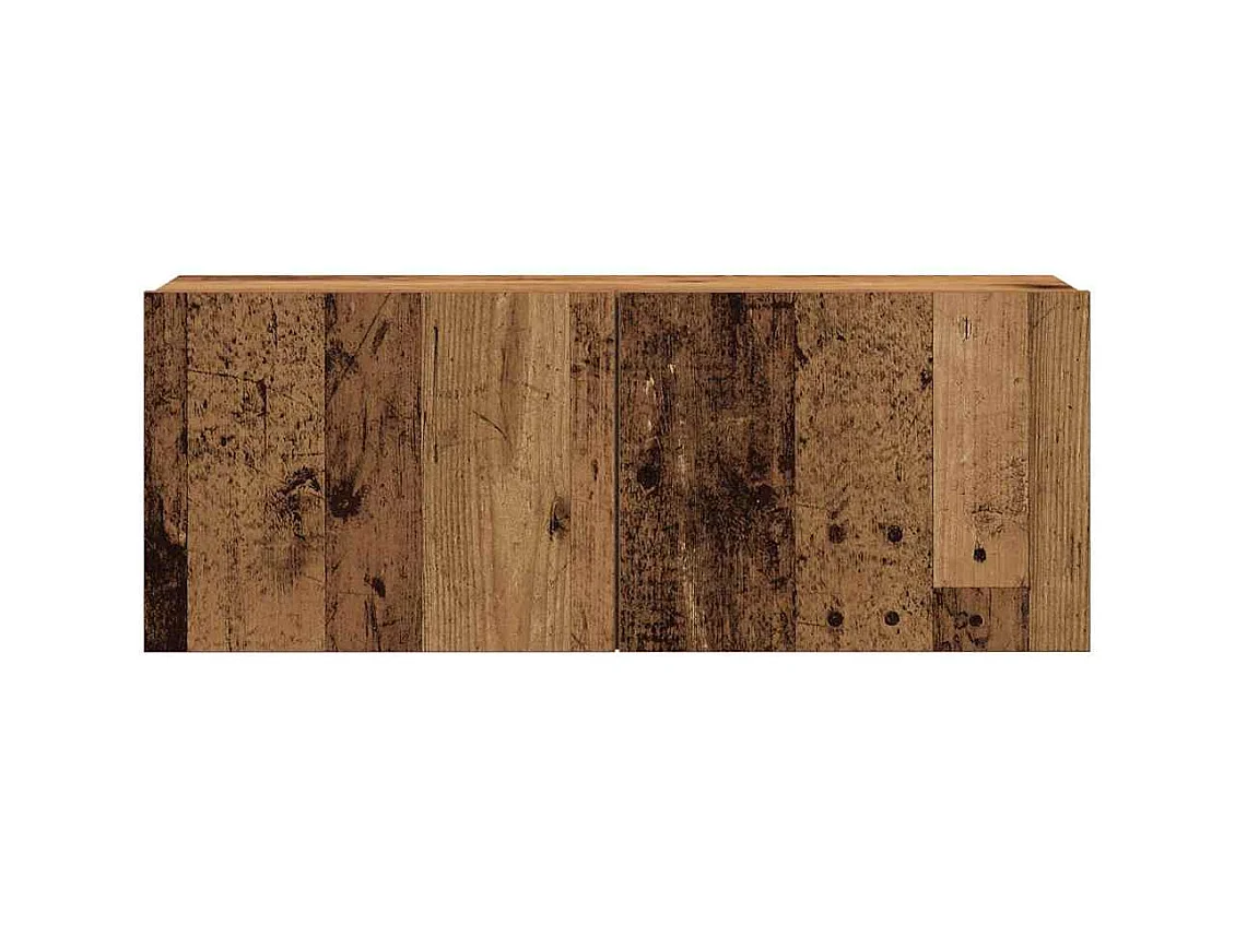 Set Mobile TV | Armadietto TV 7 pz Montato a Parete Legno Antico in Truciolato