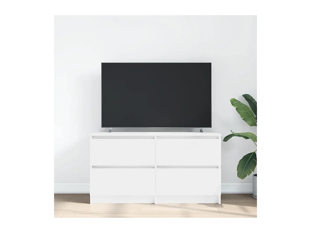 Tv-meubel | Tv-Bank | TV-kast100x35x54 cm bewerkt hout wit
