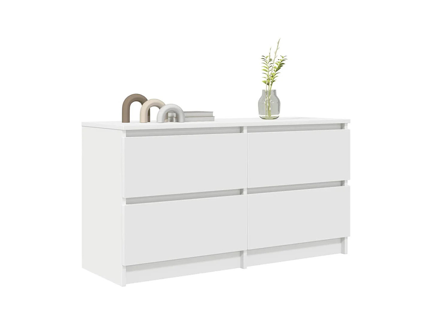 Tv-meubel | Tv-Bank | TV-kast100x35x54 cm bewerkt hout wit