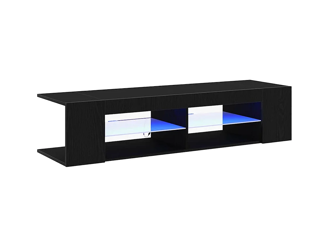 Gabinete de TV | Mueble de TV | Mueble de salón Negro 135 x 39 x 30 cm Madera contrachapada