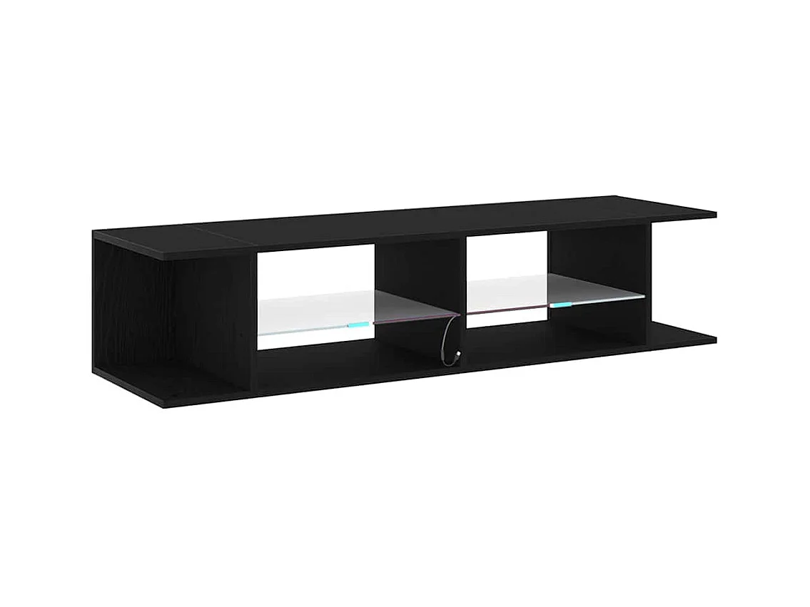 Gabinete de TV | Mueble de TV | Mueble de salón Negro 135 x 39 x 30 cm Madera contrachapada