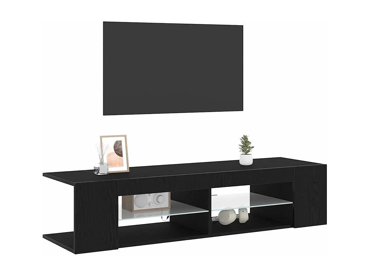 Mobile TV | Armadietto TV Nero 135 x 39 x 30 cm Legno multistrato