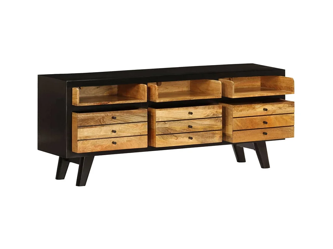 Mueble para TV  | Gabinete de TV |  Mueble de salón de madera maciza de mango 120x30x50 cm