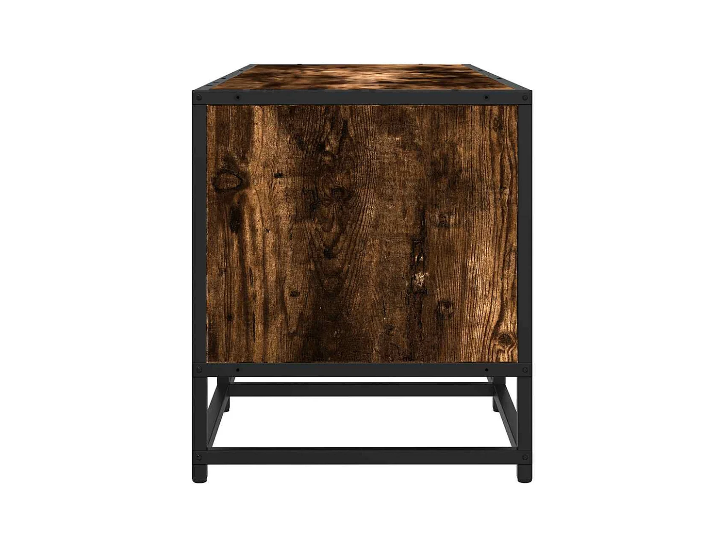 Tv-meubel | Tv-Bank | TV-kast120x35x41 cm bewerkt hout metaal gerookt eikenkleurig