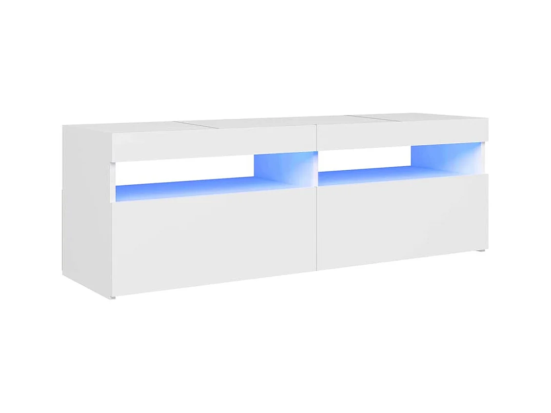 Mueble para TV  | Gabinete de TV |  Mueble de salón con luces LED blanco 120x35x40 cm
