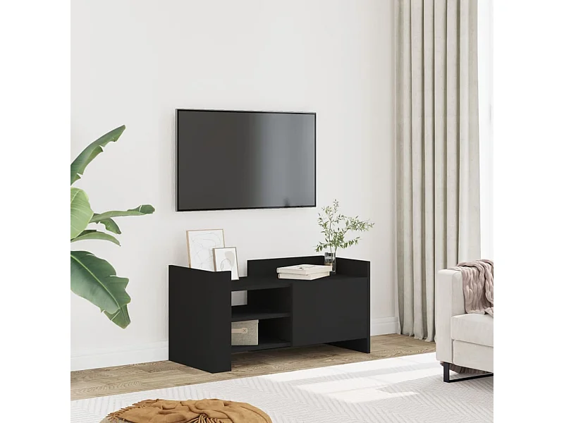 Mueble de TV | Mueble de salón madera de ingeniería negro 80x35x40 cm