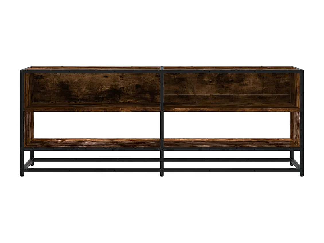 Tv-meubel | Tv-Bank | TV-kast120,5x40x46 cm bewerkt hout metaal gerookt eikenkleur