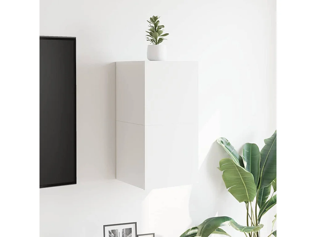 Muebles de pared para TV | Gabinetes de TV |  Muebles de salón 2 uds blanco 30,5x30x30 cm