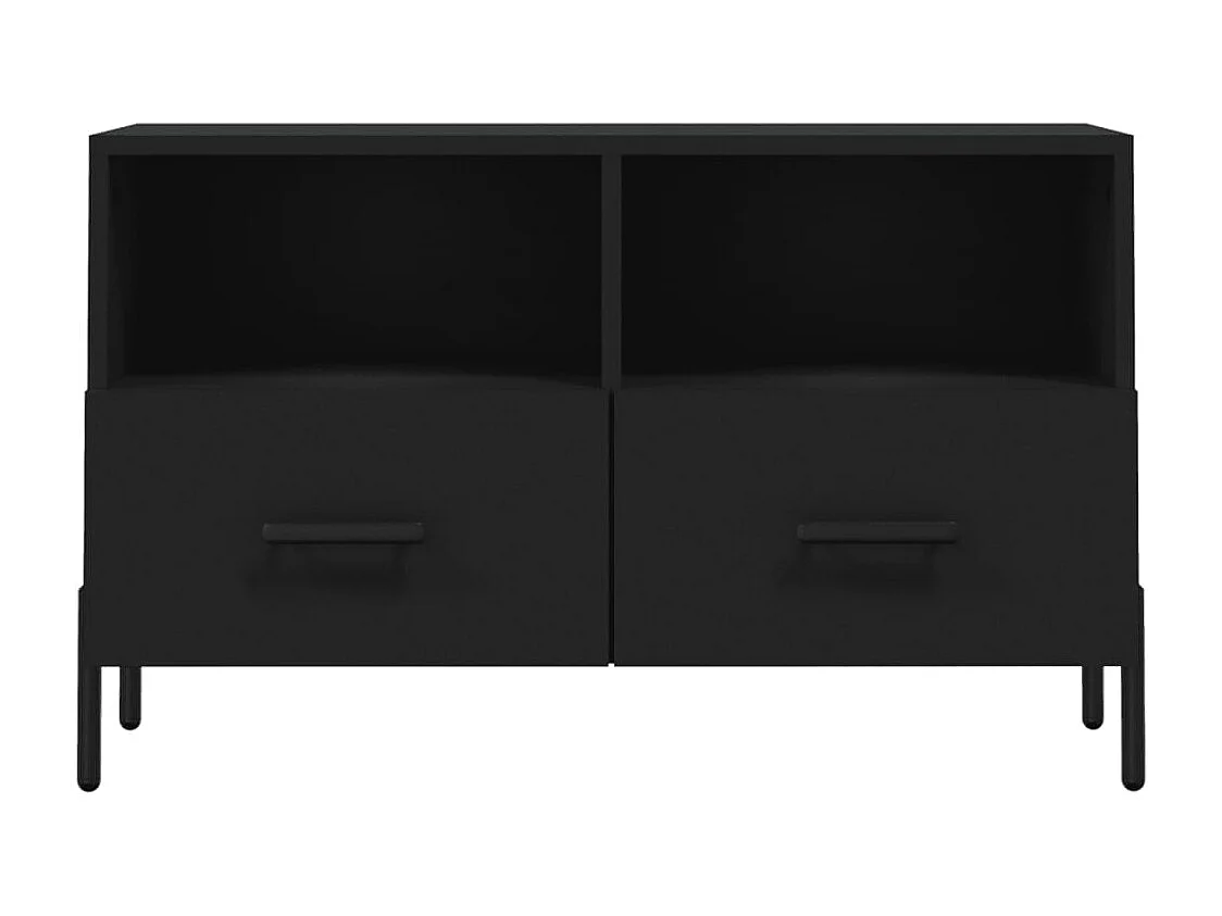 Mueble para TV  | Gabinete de TV |  Mueble de salón madera contrachapada negro 80x36x50 cm